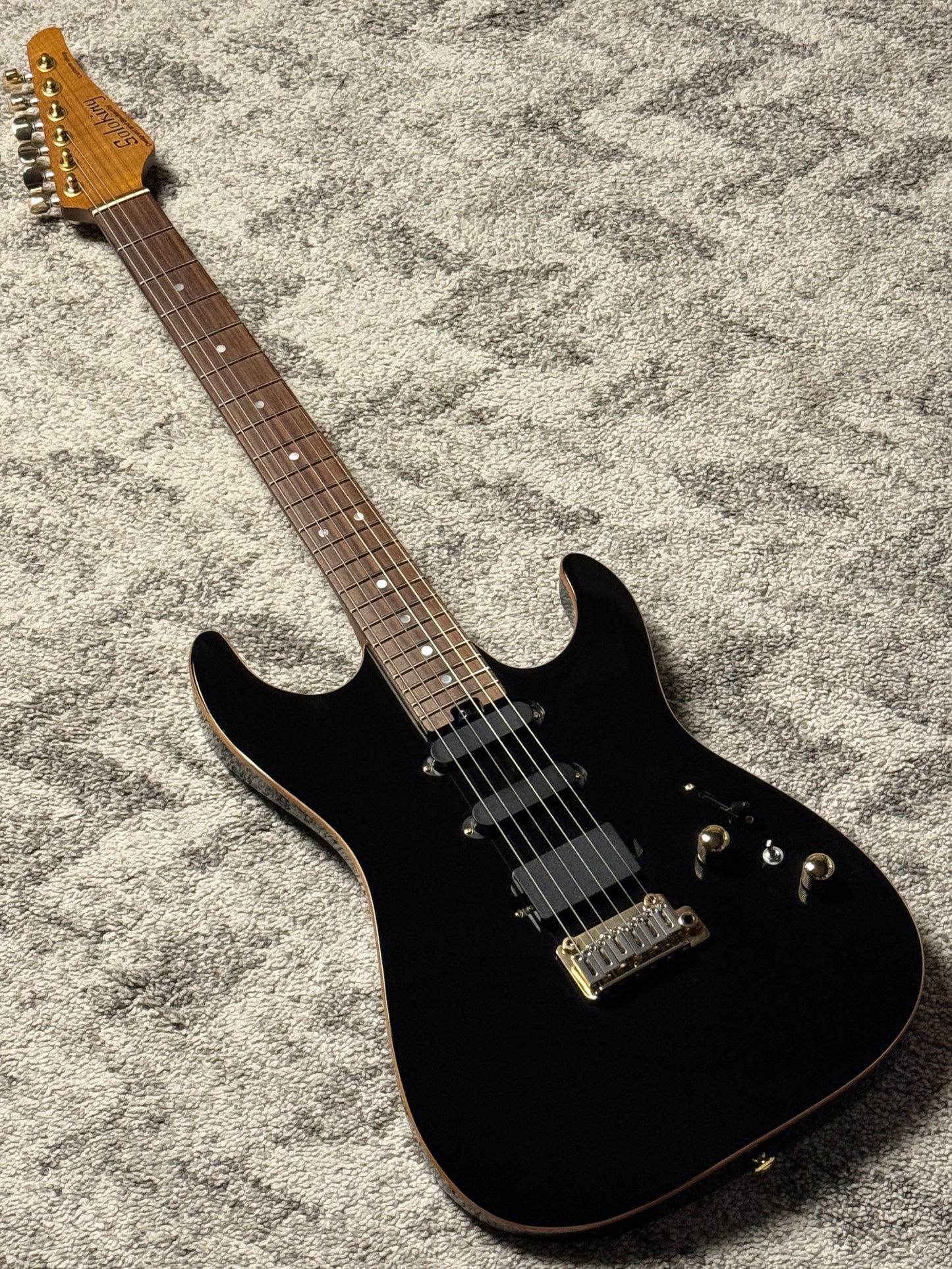 Soloking MS-1 Custom 22 HSS Flat Top with Rosewood FB in Black Beauty ML2024111302 (USED)