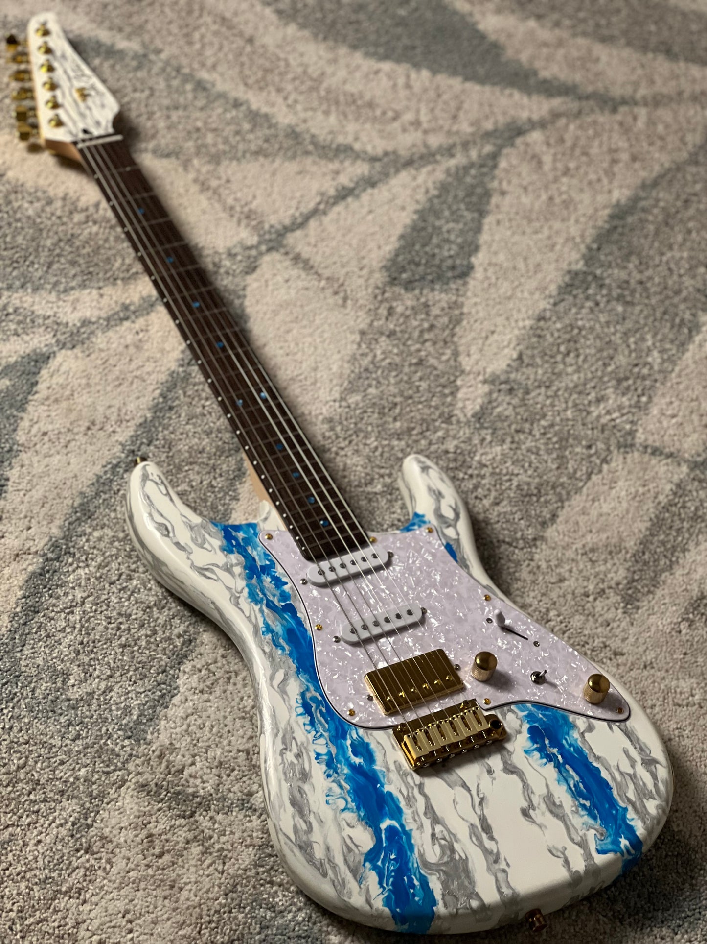 SLX X Dhatarattha Custom DST in Antarctic Shmear with Rosewood FB