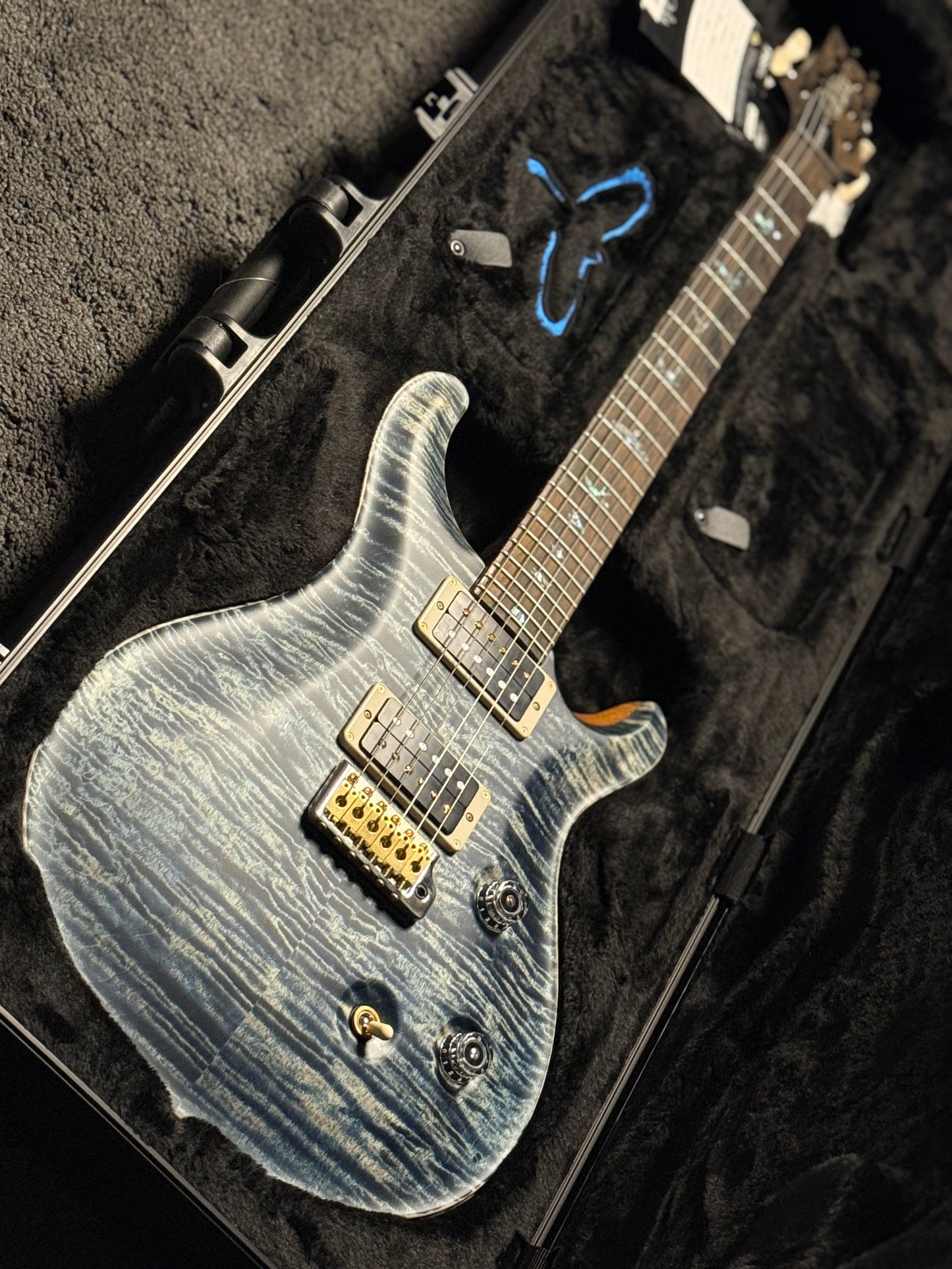 PRS Custom 24 Wood Library in Faded Whale Blue with Satin Stained Neck 0410573