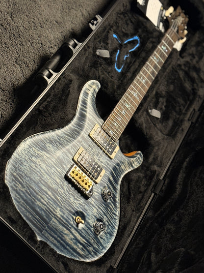 PRS Custom 24 Wood Library in Faded Whale Blue with Satin Stained Neck 0410573