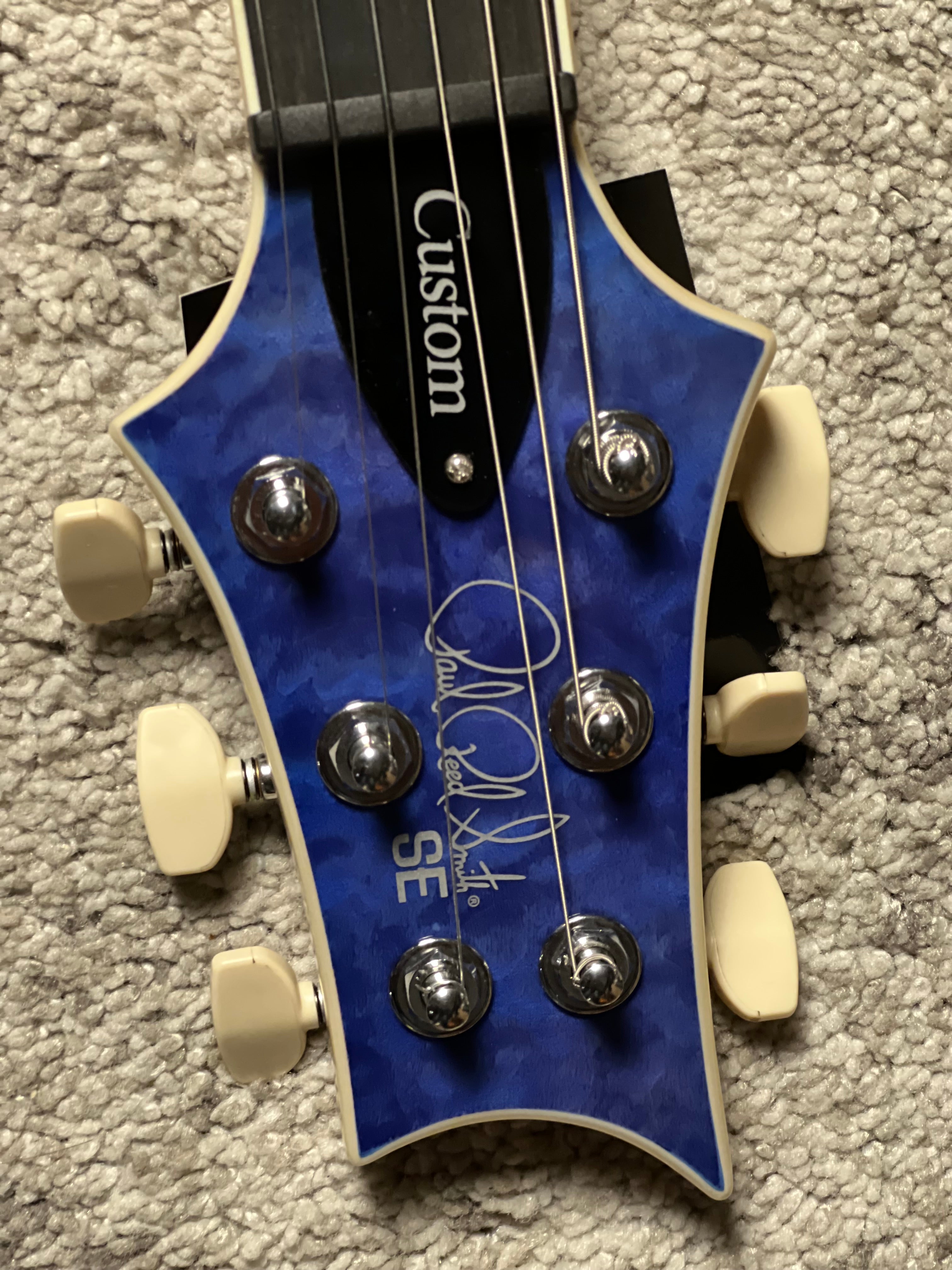 PRS SE Custom 24-08 Quilt in Faded Blue – nafiriguitar.com
