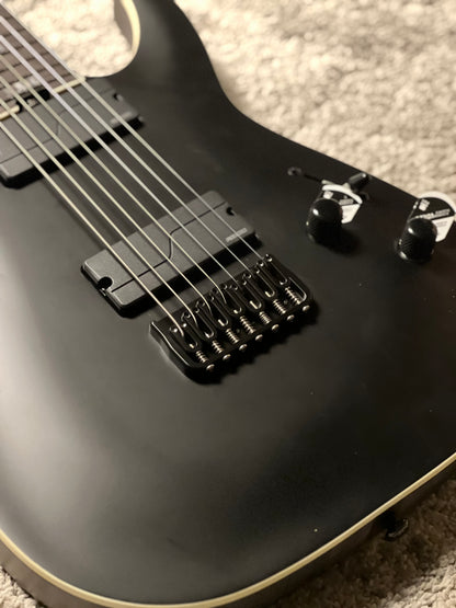 Schecter C-7 SLS Elite Evil Twin in Satin Black
