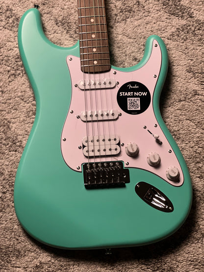 Squier Debut Series Stratocaster with Laurel FB in Sea Foam Green