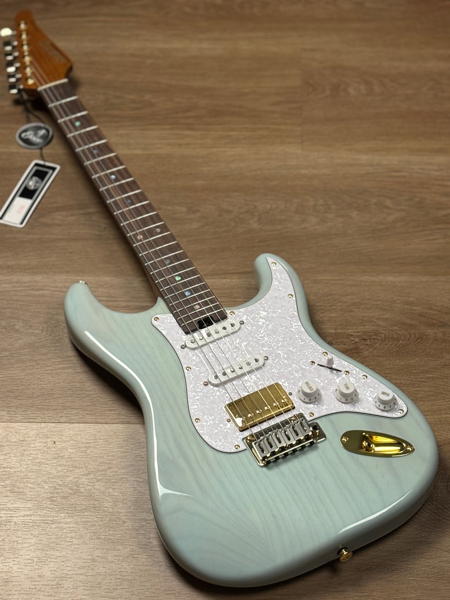 Soloking MS-1 ASH Artisan with Rosewood FB in Transparent Ice Blue JESCAR