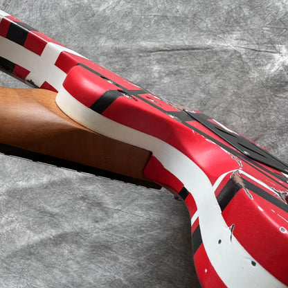 Dhatarattha Custom DHL in Red with Black and White Stripes with RW FB Heavy Relic