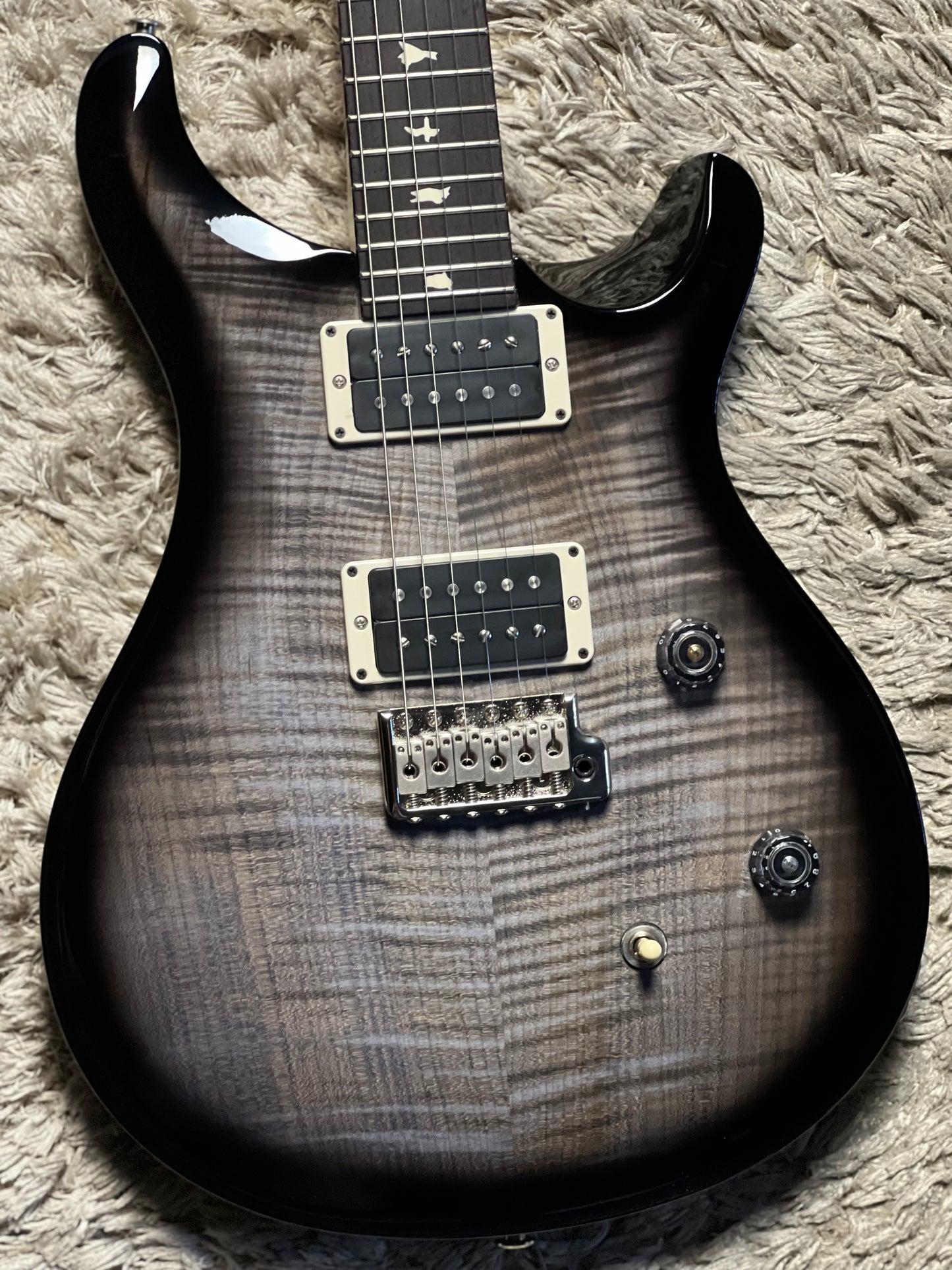 PRS CE 24 in Faded Gray Black Wraparound Smokeburst 0428151