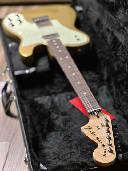 Fender Chris Shiflett Telecaster Deluxe with Case in Shoreline Gold MX22072937
