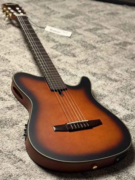Ibanez FRH10N-BSF Acoustic-Electric Guitar in Brown Sunburst Flat
