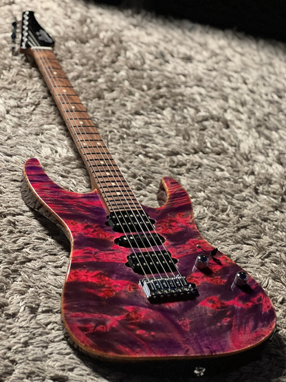 Suhr Custom Modern Pink Algae with Waterfall Burl Top 65152