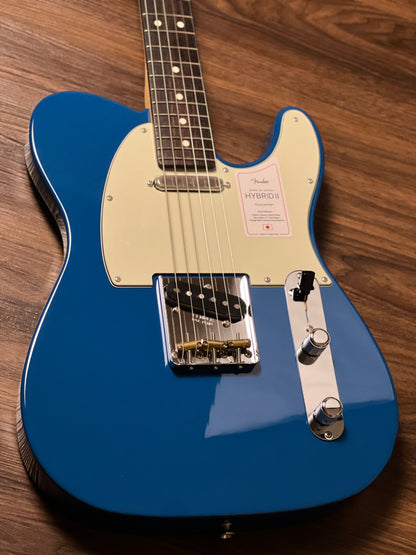 Fender Japan Hybrid II Telecaster with Rosewood FB in Forest Blue JD23020067