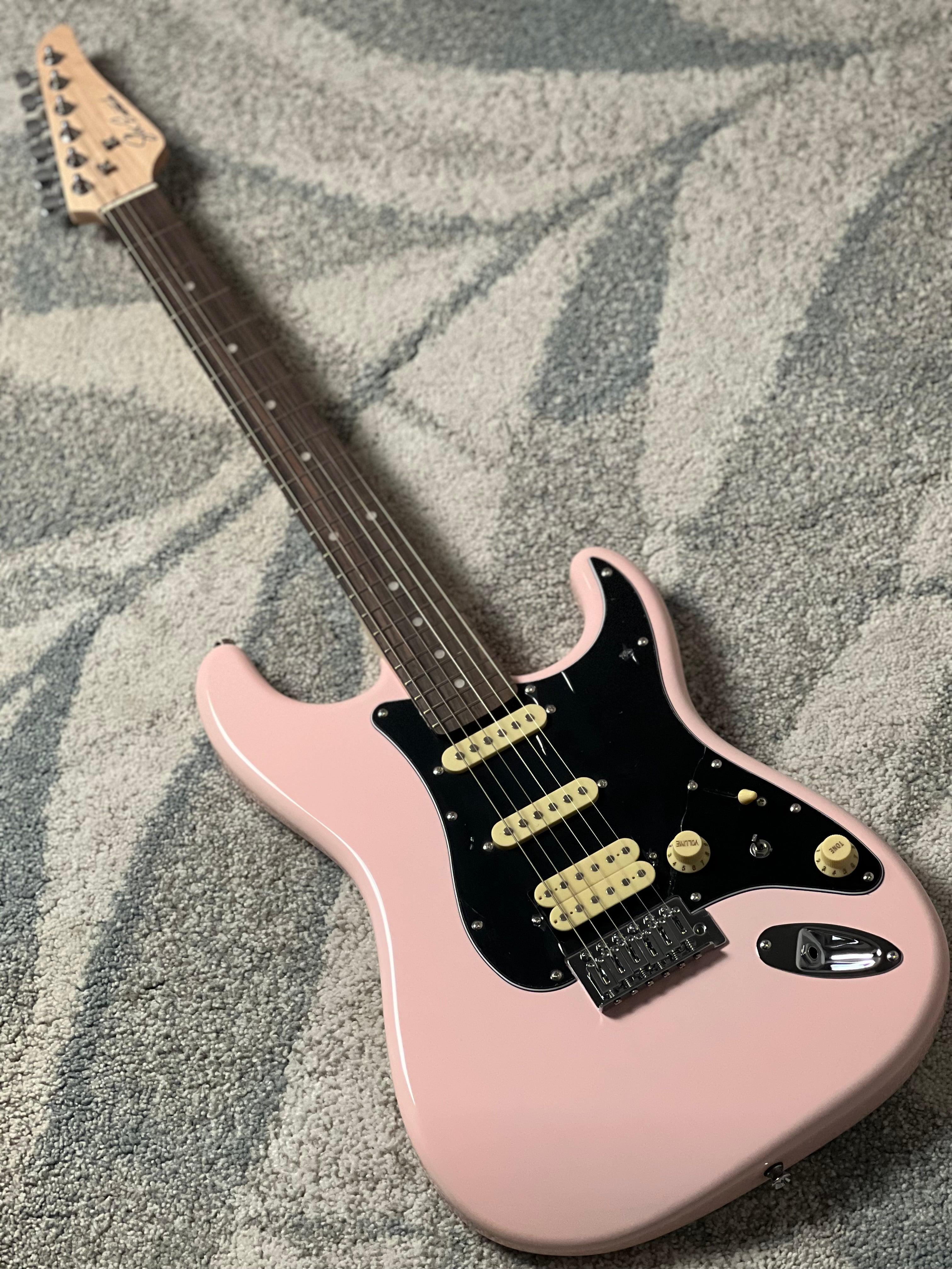 Hawk Select Essentials SLX Hawk Classic Essentials 22 HSS with Rosewood FB in Shell Pink ...