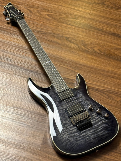 Schecter Hellraiser Hybrid C-1 FR TBB with Floyd Rose in Trans Black W23070015