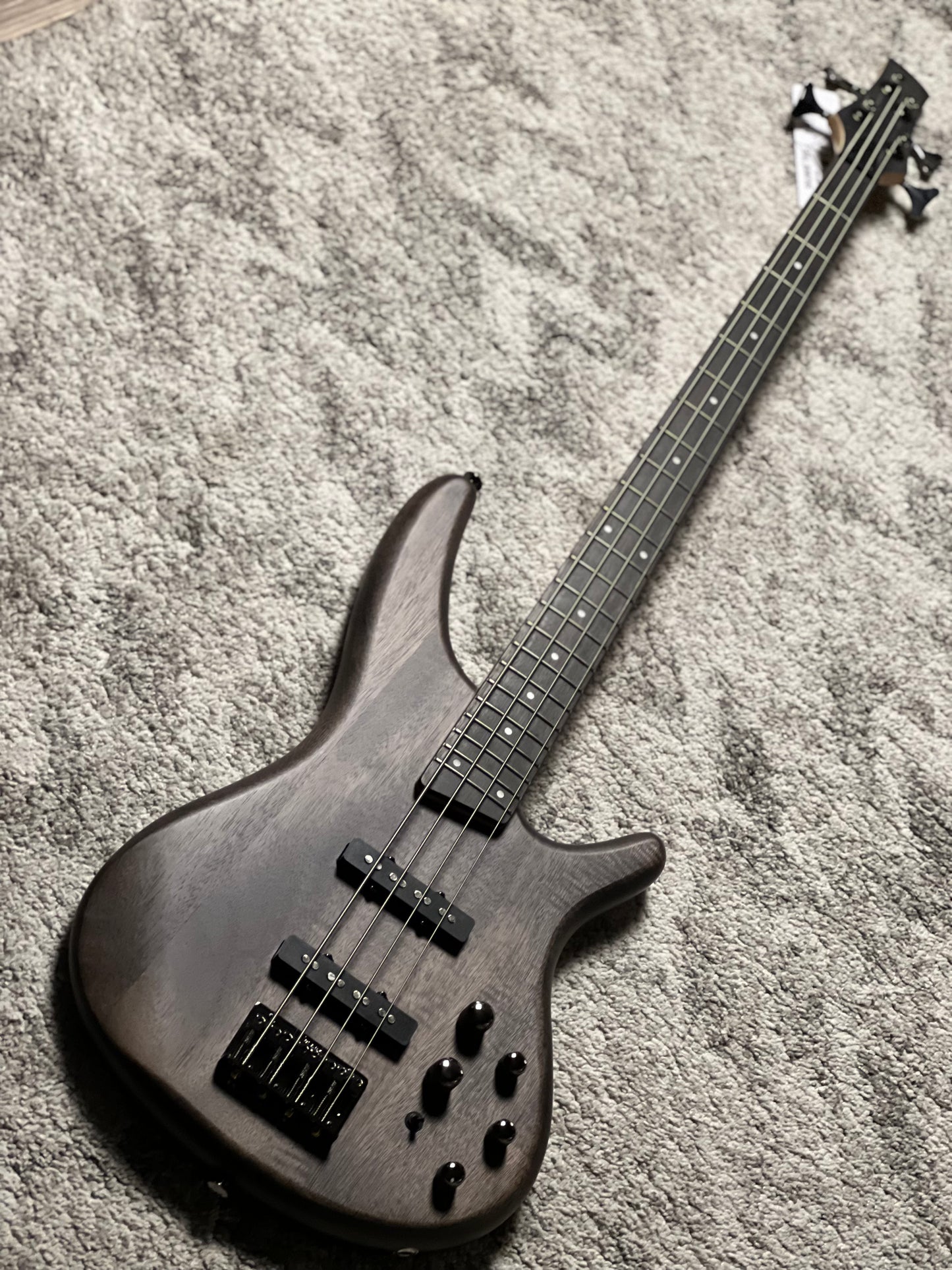 Ibanez Standard SR280E-TKF Electric Bass Guitar in Transparent Black Flat