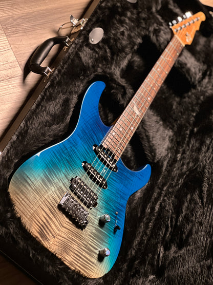 Shijie JF-PEGASUS 22 HSS Custom Shop in Transparent Blue Burst 2416