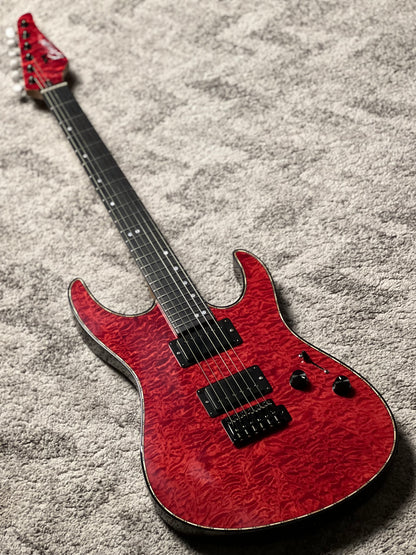 Dhatarattha Custom DST HH Quilt in Transparent Red with Rosewood FB