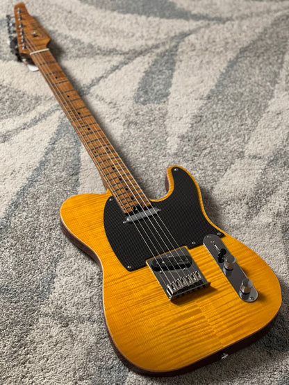 Soloking MT-1 FM 22 Artisan FMN with Roasted Flame Maple Neck in Amber Limited Edition JESCAR