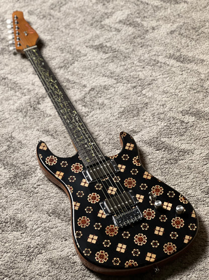 Dhatarattha Custom DST HH in Black Monogram with Rosewood FB