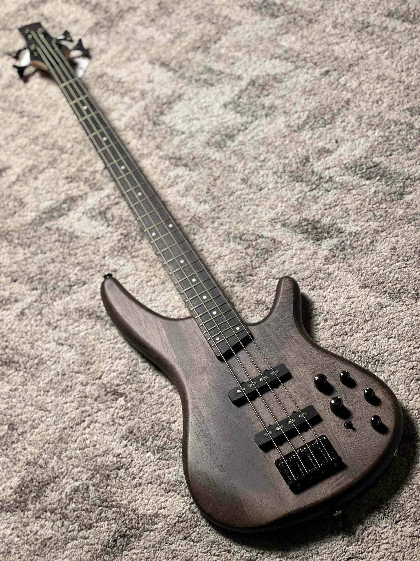 Ibanez Standard SR280E-TKF Electric Bass Guitar in Transparent Black Flat