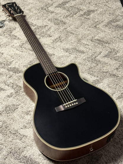 Cort Essence ES-GA4-BTSG Acoustic Guitar, Black Top Semi Gloss