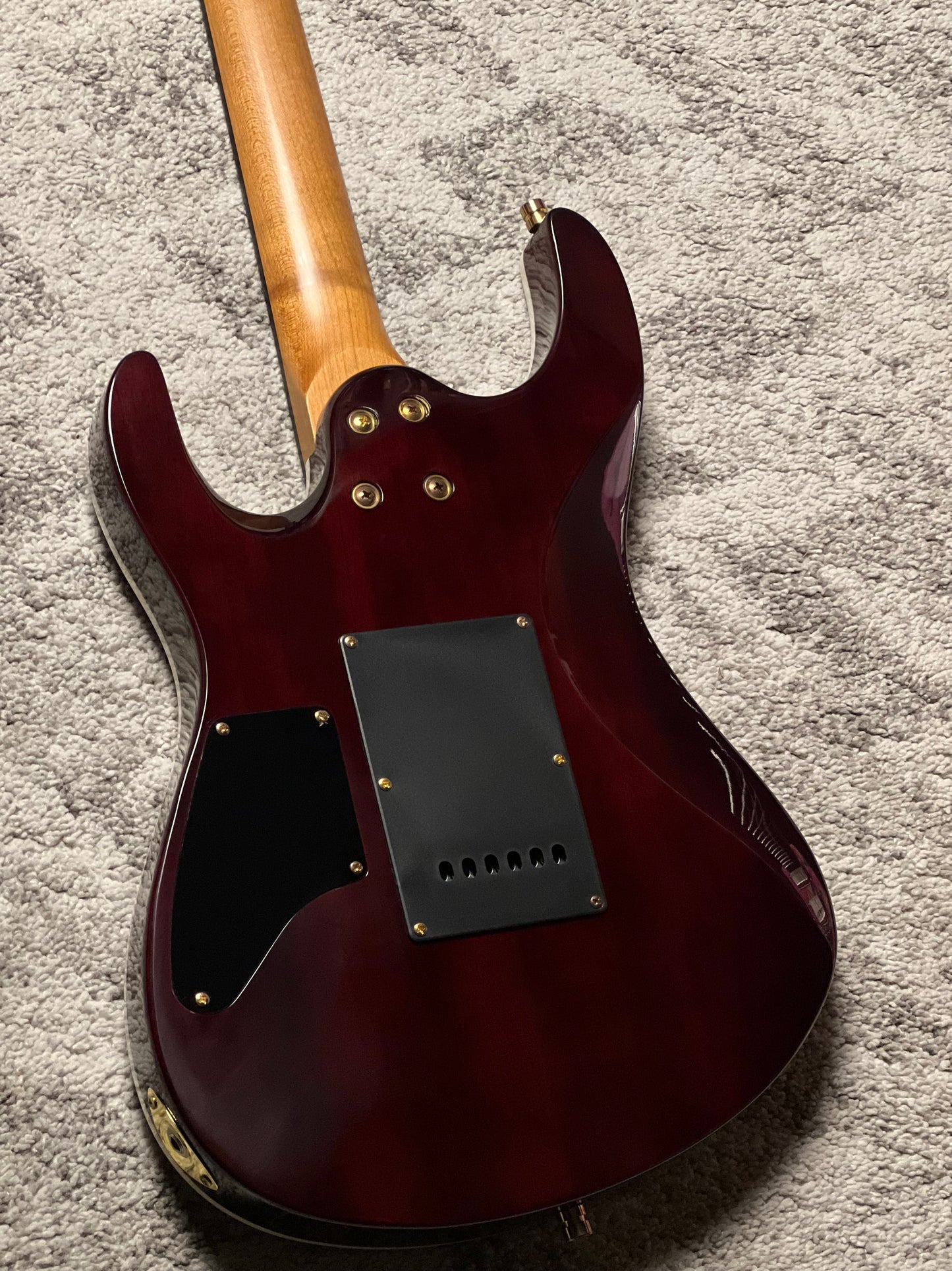 Dhatarattha Custom DST HH Flame in Purple Amethyst with Rosewood FB