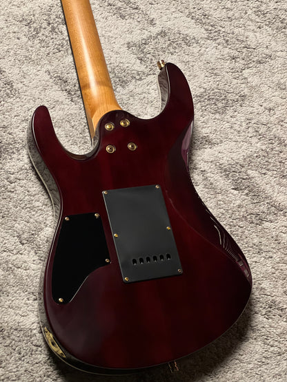 Dhatarattha Custom DST HH Flame in Purple Amethyst with Rosewood FB