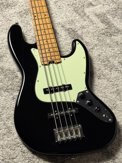 SQOE SJB650 Roasted Maple Series 5 String Bass in Black (B STOCK)