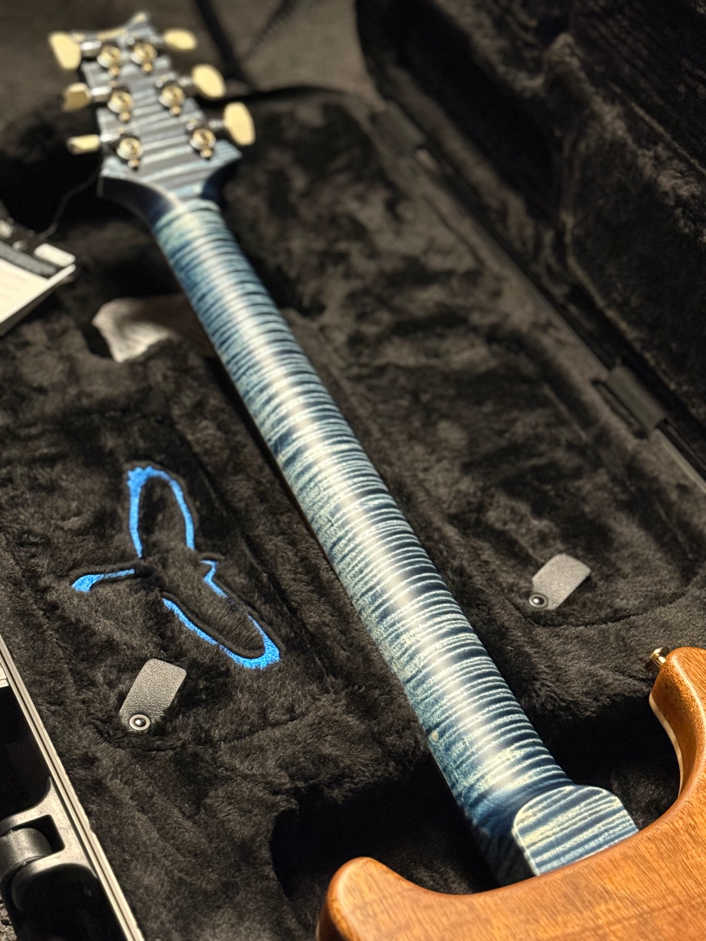 PRS Custom 24 Wood Library in Faded Whale Blue with Satin Stained Neck 0410573