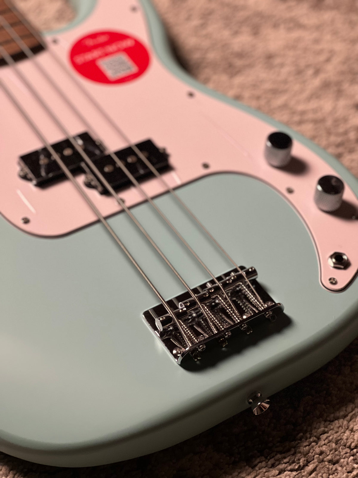 Squier Debut Series Precision Bass Guitar with Laurel FB in Daphne Blue