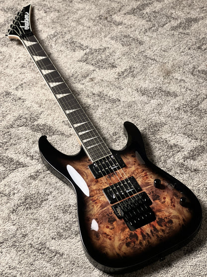 Jackson JS Series Dinky JS32 DKAP with Amaranth FB in Transparent Black Burst