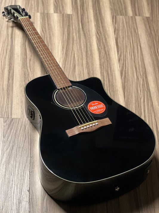 Fender CD60S Solid Top Dreadnought Acoustic Guitar in Black