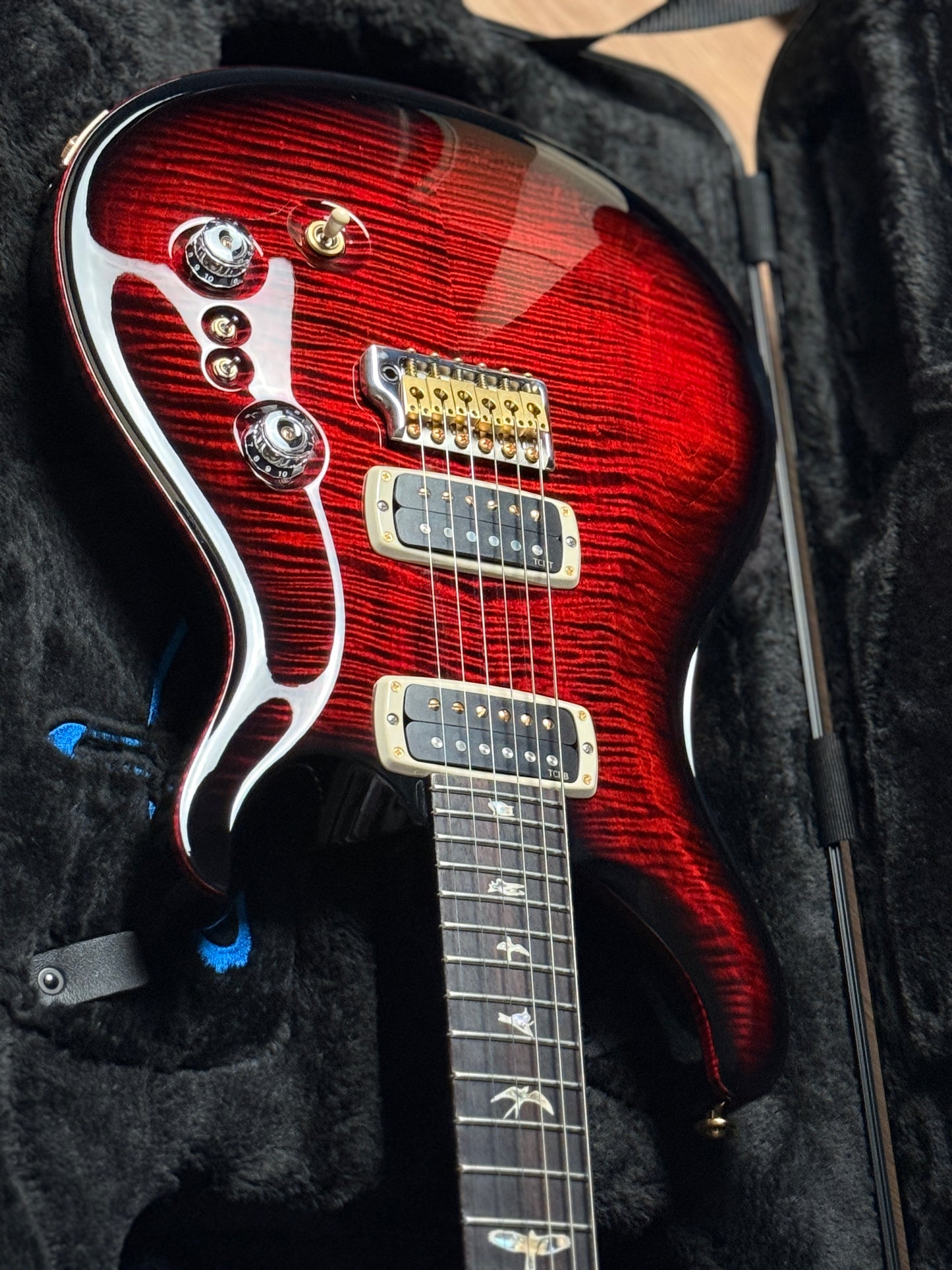 PRS Custom 24-08 10-Top in Fire Smokeburst 0415550