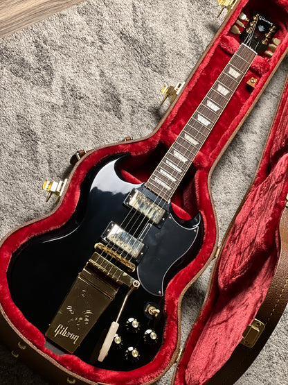 Gibson SG Standard '61 Maestro Vibrola T-Type in Ebony w/Case 232550250