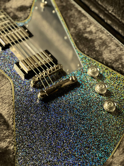 Epiphone Lzzy Hale Explorer Custom in Black Diamond Holographic Sparkle