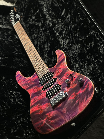 Suhr Custom Modern Pink Algae with Waterfall Burl Top 65152