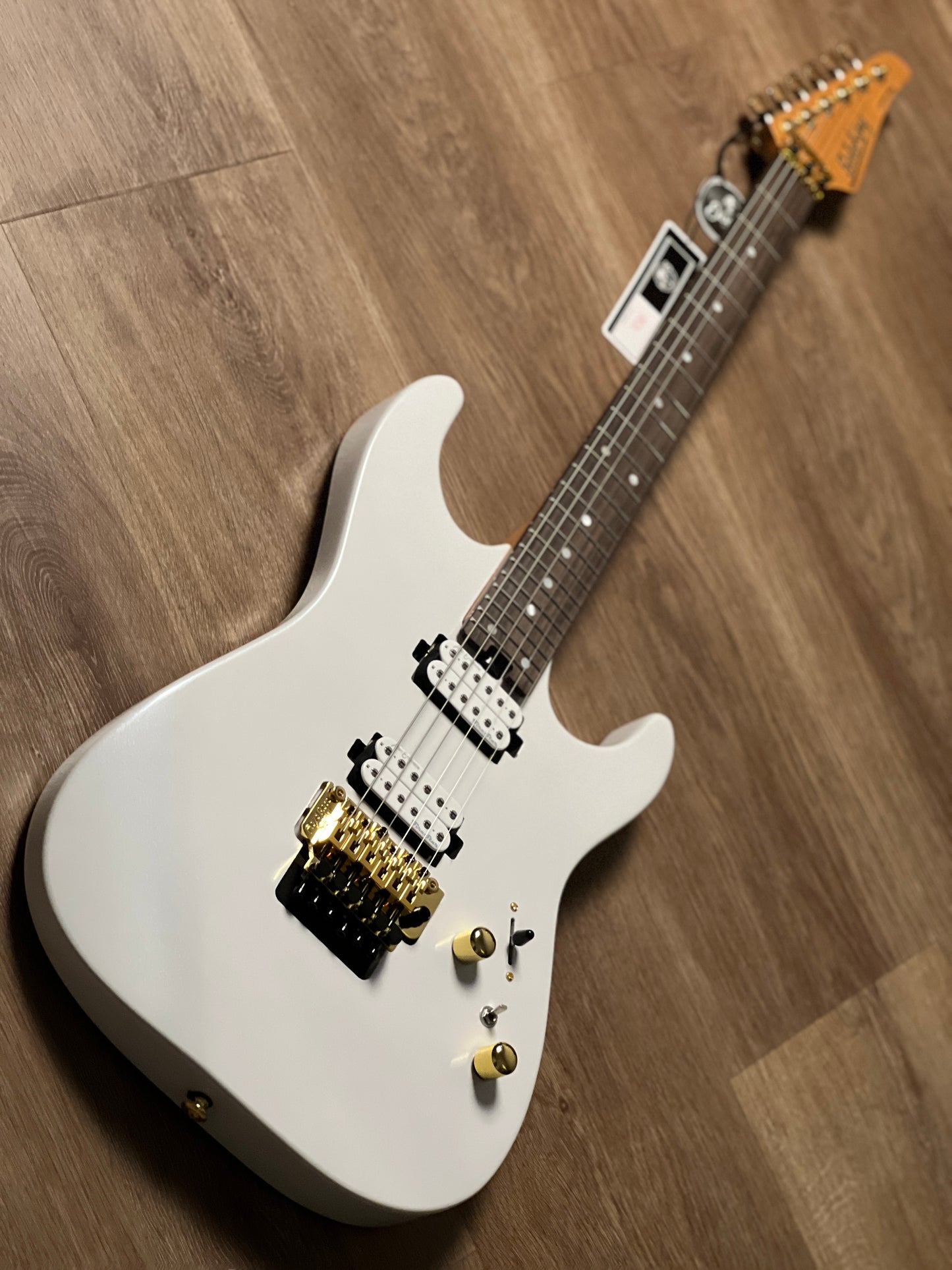 Soloking MS-1 Custom 24 HH FR Flat Top in Pearl White with Rosewood FB and Gold Hardware Nafiri Special Run