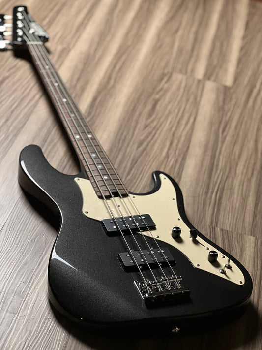 Soloking MJ-1 Classic Bass in Black Metallic with Roasted Maple Neck