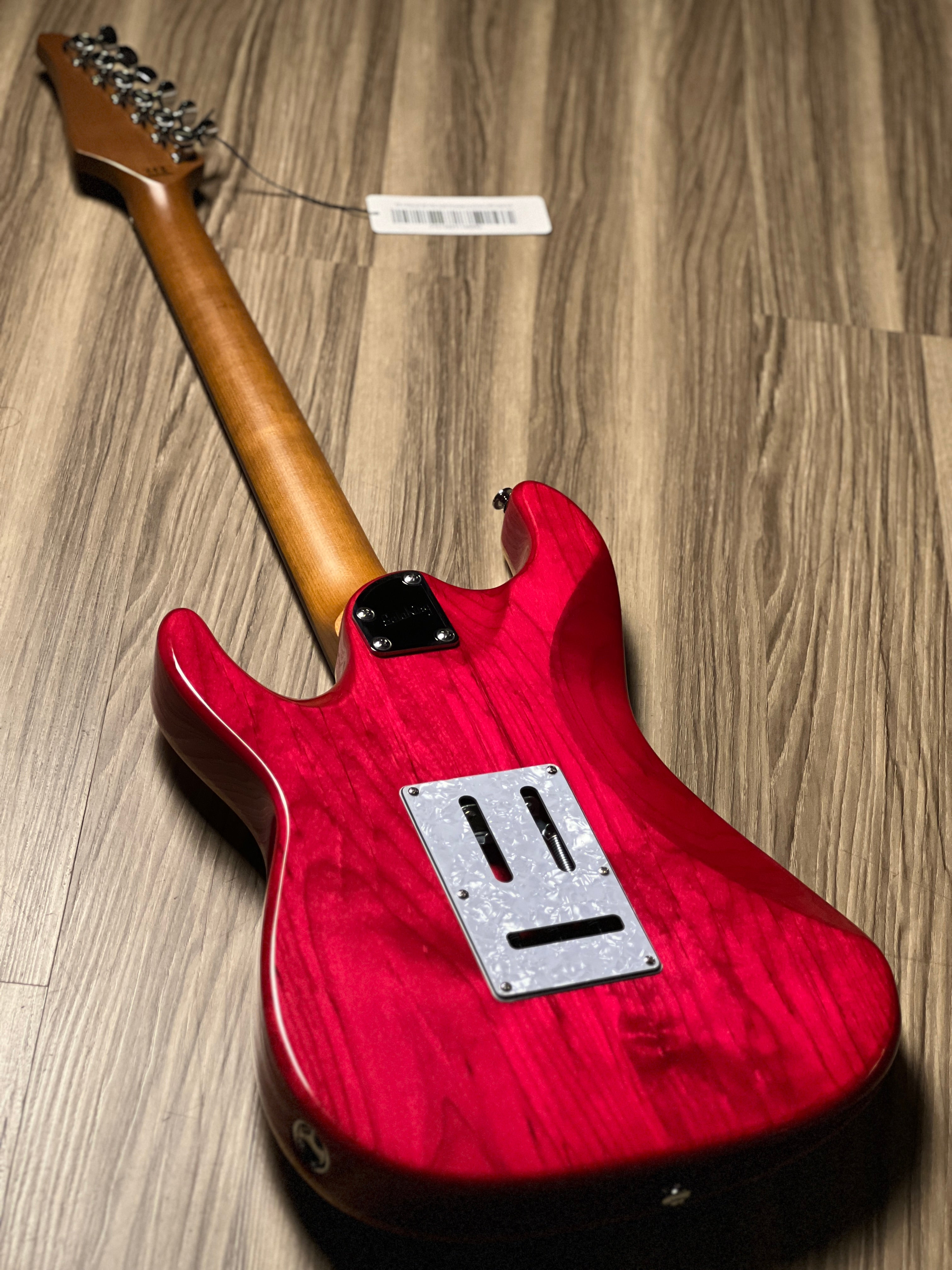 Soloking MS-1 Classic 22 HSS Quilt with Rosewood FB in Strawberry