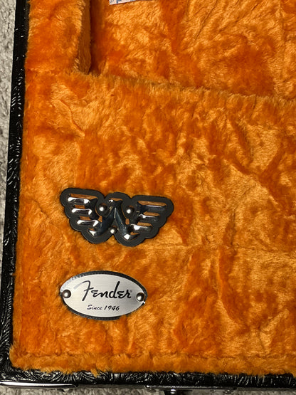 Fender Waylon Jennings Stratocaster/Telecaster Case Black Tooled Leath