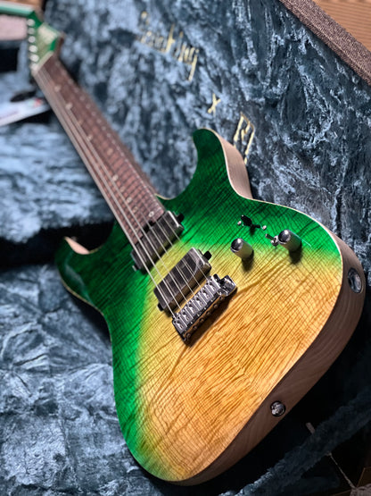 Soloking MS-1 Custom 24 HH FMT Elite in Gamma Green Wakesurf Satin with Hardshell Case