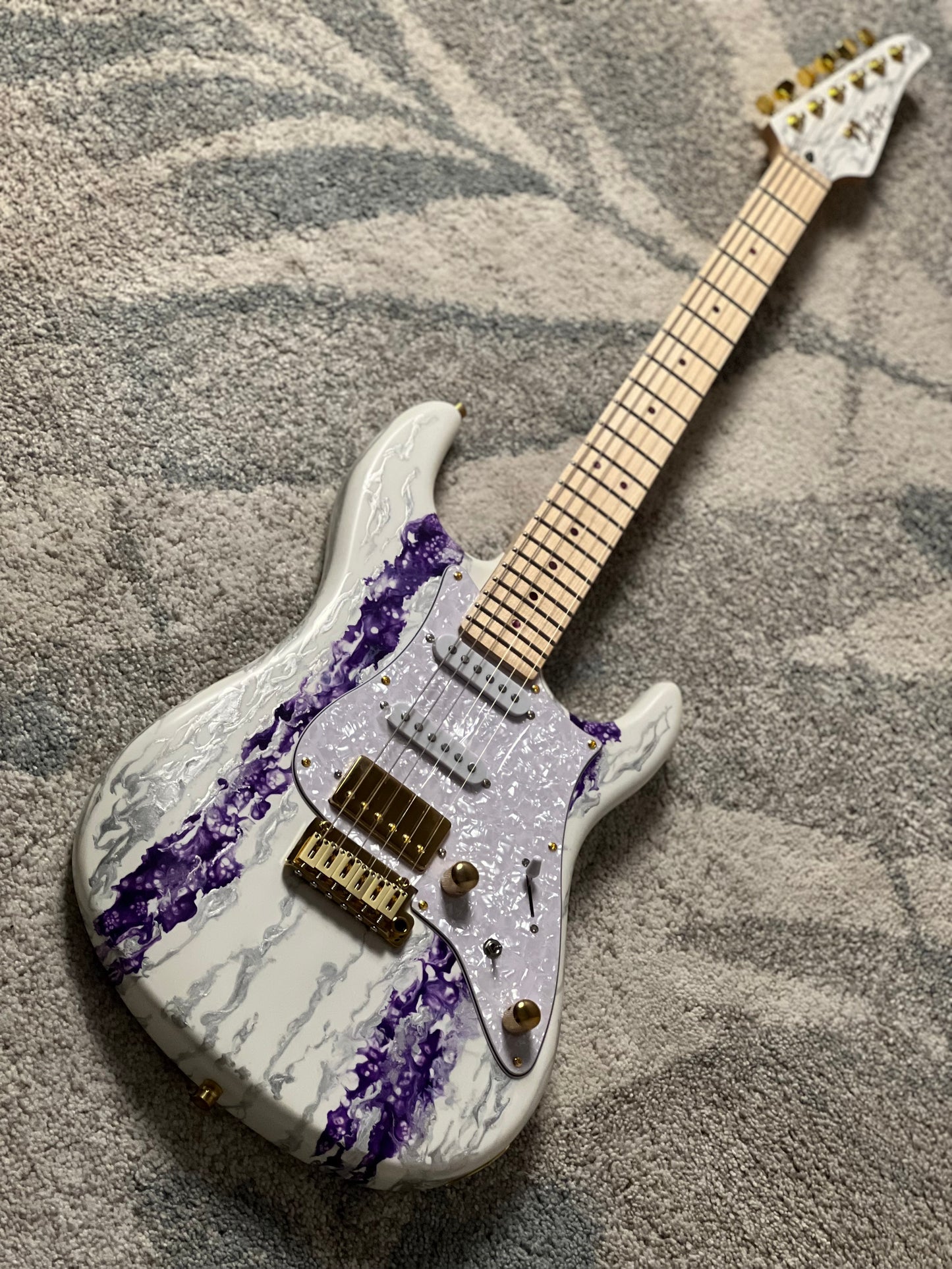SLX X Dhatarattha Custom DST in Amethyst Shmear with Maple FB