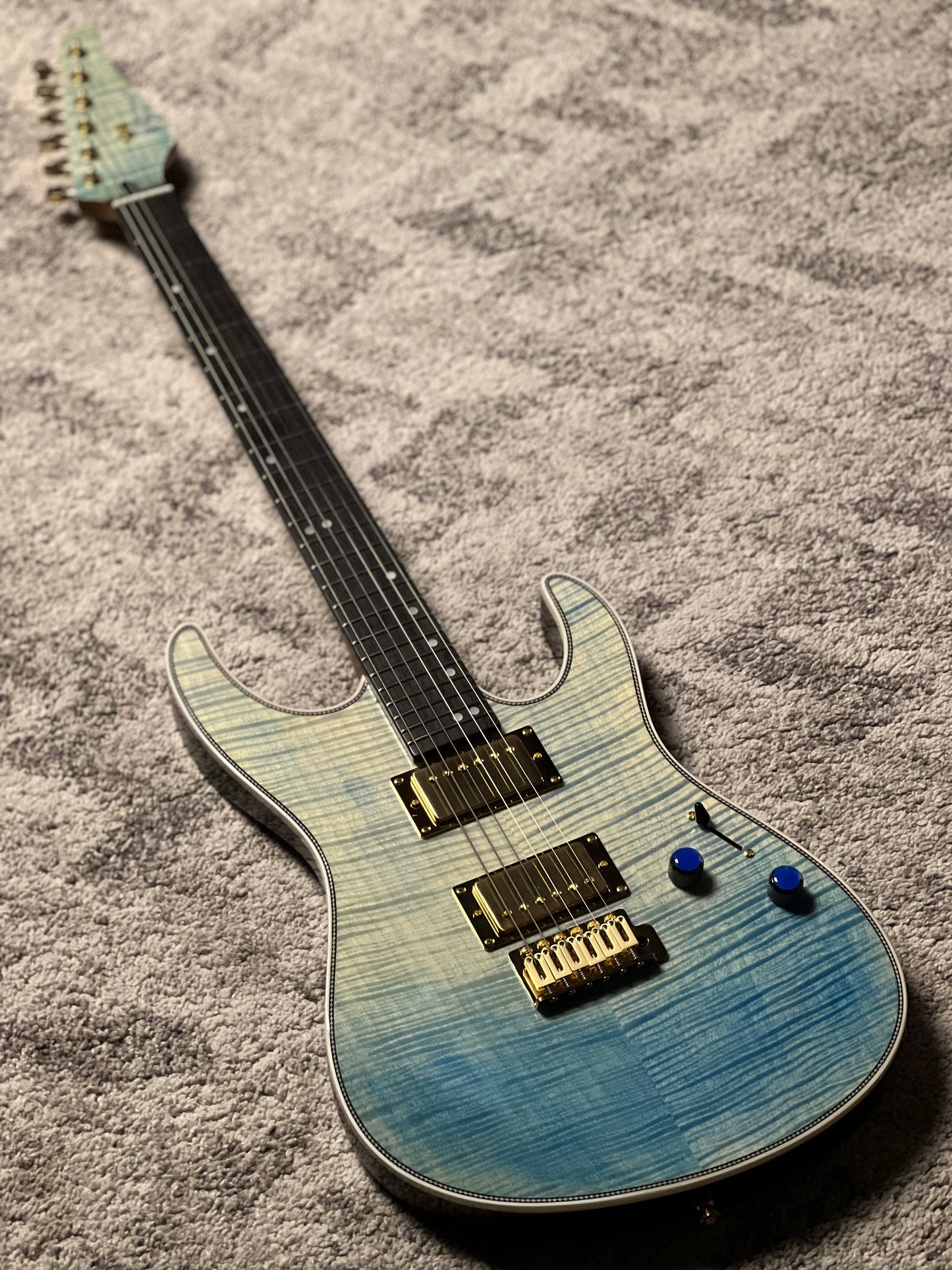 Dhatarattha Custom DST HH Flame in Malibu Surf with Rosewood FB