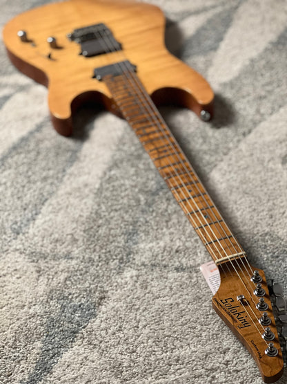 Soloking MS-1 Custom 24 HH MOD Flat Top FMN in Natural Gloss with Fishman Fluence Pickups