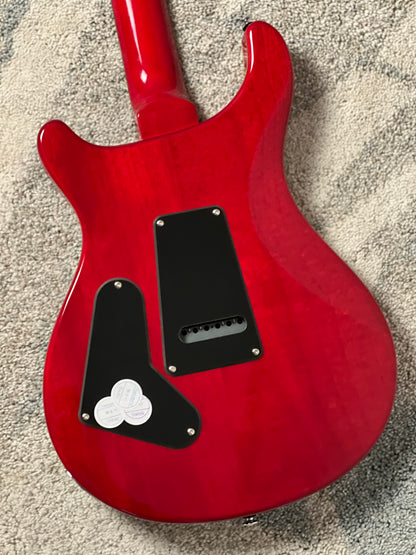 PRS SE Custom 24 Flame in Charcoal Cherry Burst