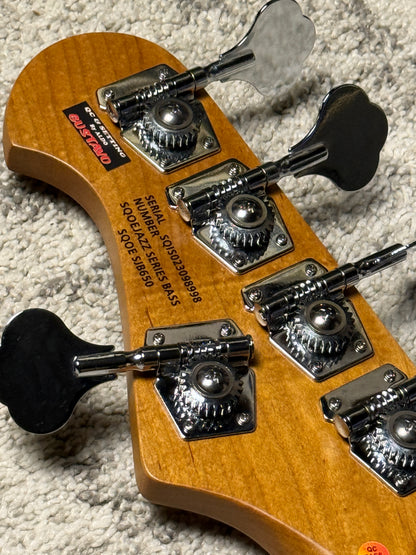 SQOE SJB650 Roasted Maple Series 5 String Bass in Black (B STOCK)