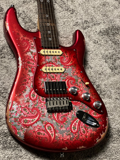Dhatarattha Performance DST HSS in Pink Paisley with Rosewood FB and Nitrocellulose Lacquer Relic
