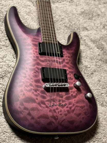 Schecter C-1 Platinum SPB in Satin Purple Burst W23090647
