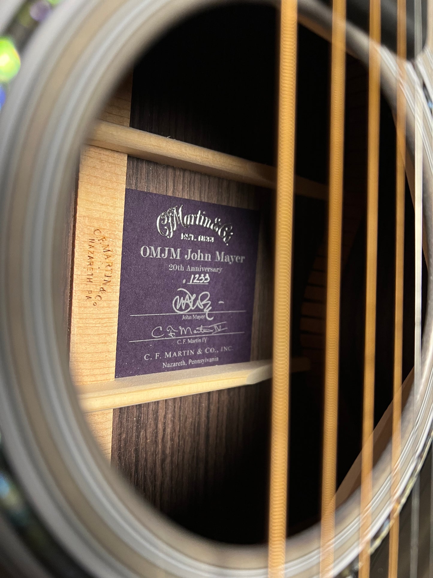 Martin OMJM John Mayer 20Th Anniversary with Platinum Gray Burst 2920779