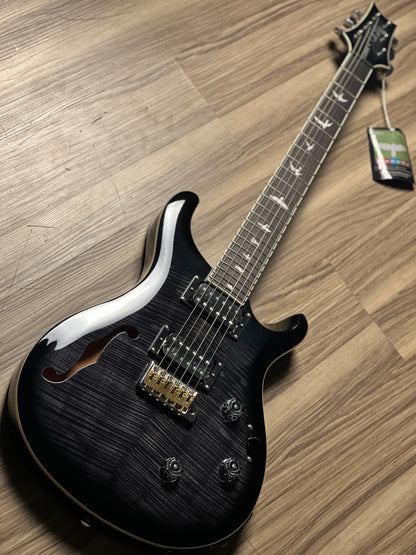 PRS SE Custom 24 Semi Hollow Piezo in Charcoal Burst