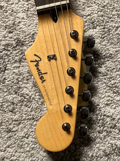 Fender MIJ Limited Stratocaster with RW FB in Raw Ash Black JD25011582