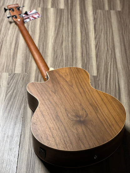 Tanglewood TRU 7AB CE BW Reunion Pro Acoustic Bass Solid Top Cutaway in Black Walnut w/Bag